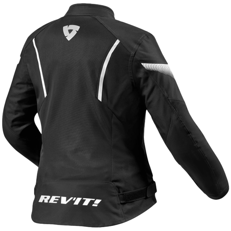 Jachetă pentru femei Revit Control Air H2O negru și alb pentru motociclete Revit Control Air H2O negru și alb