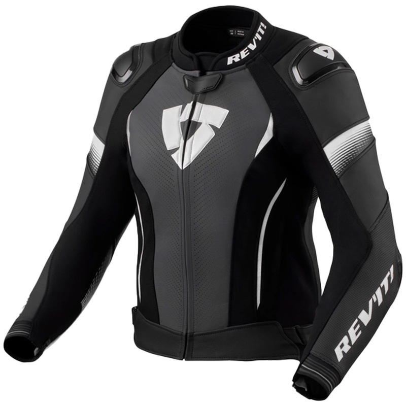 Jachetă de motocicletă din piele pentru femei Revit Xena 4 Pro Black and White
