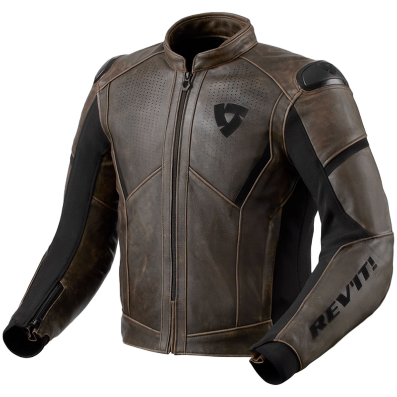 Geacă moto din piele Revit Parallax maro