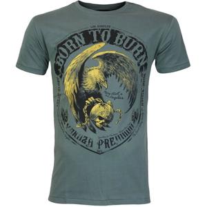 Tricou Yakuza Premium Born To Burn Flying Riots Los Angeles verde măsliniu