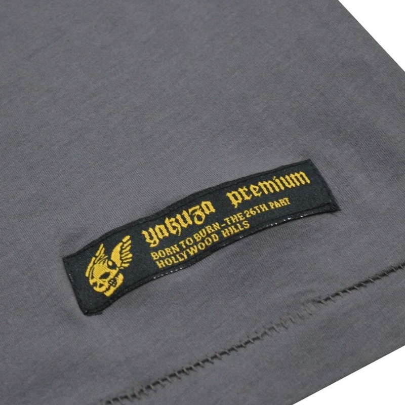 Tricou Yakuza Premium Born To Burn Flying Riots Los Angeles gri închis