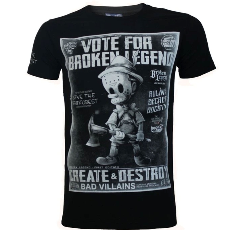 Tricou Yakuza Premium Broken Legend - Salvați Pădurea Tropicală negru