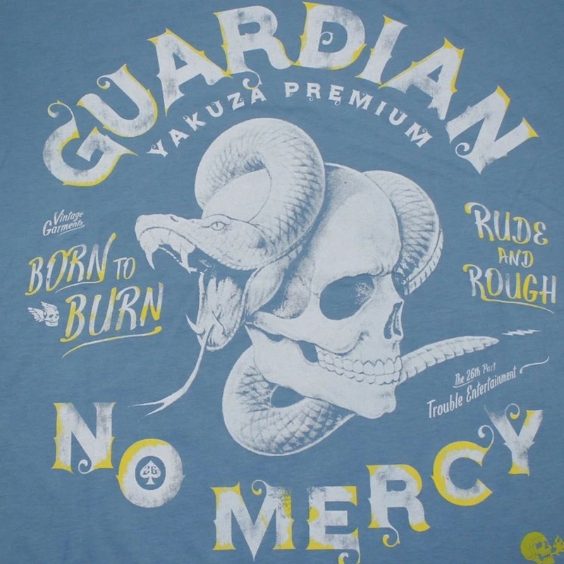 Tricou Yakuza Premium Guardian No Mercy albastru