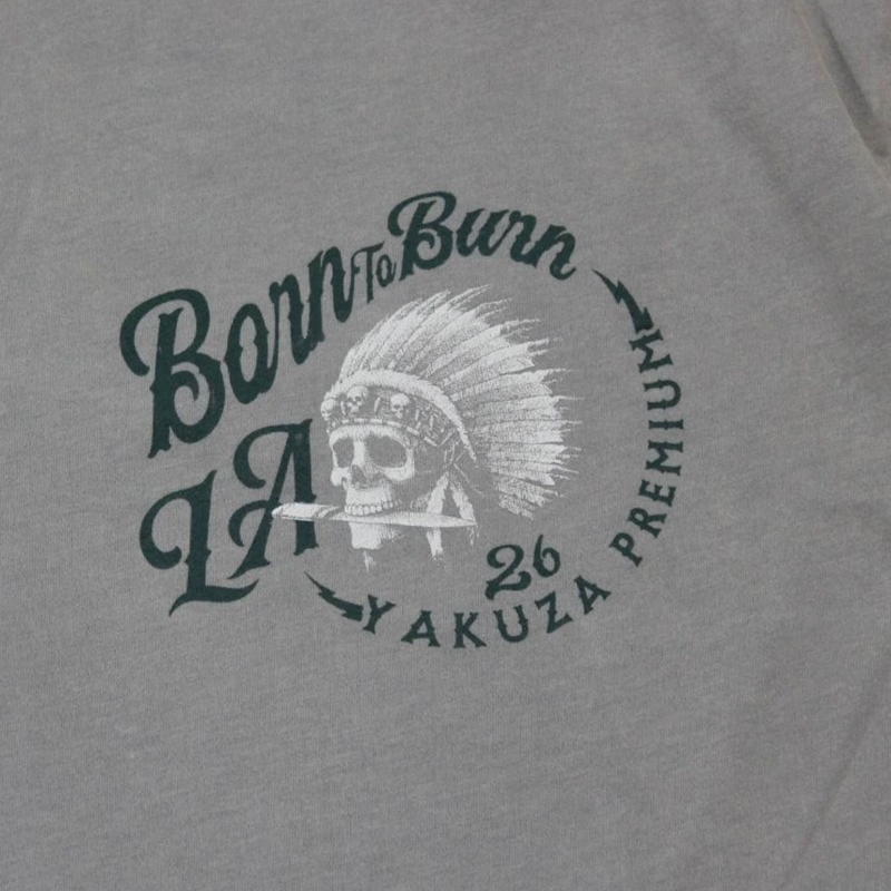 Tricou Yakuza Premium Rude and Rough - Gri Los Angeles