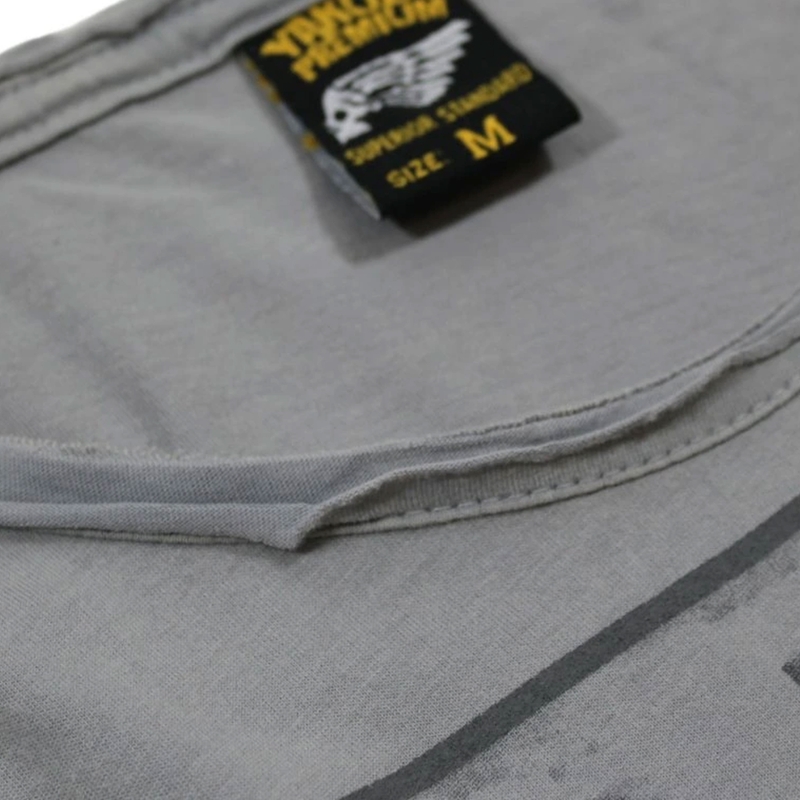 Tricou Yakuza Premium Rude and Rough Born to Burn - Gri Los Angeles