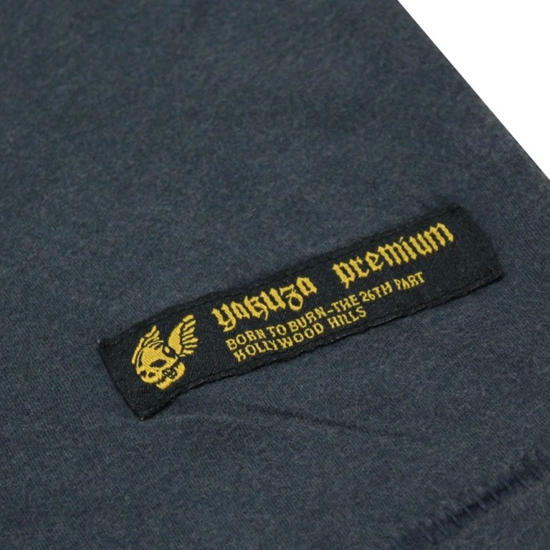 Tricou Yakuza Premium Rude and Rough Born to Burn - Los Angeles albastru