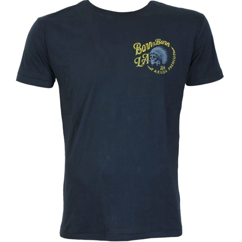 Tricou Yakuza Premium Rude and Rough - Los Angeles albastru închis