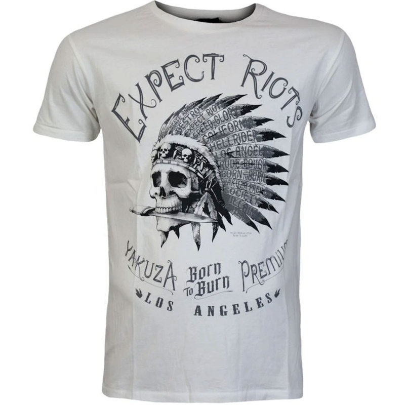 Tricou Yakuza Premium Expect Riots - Los Angeles alb