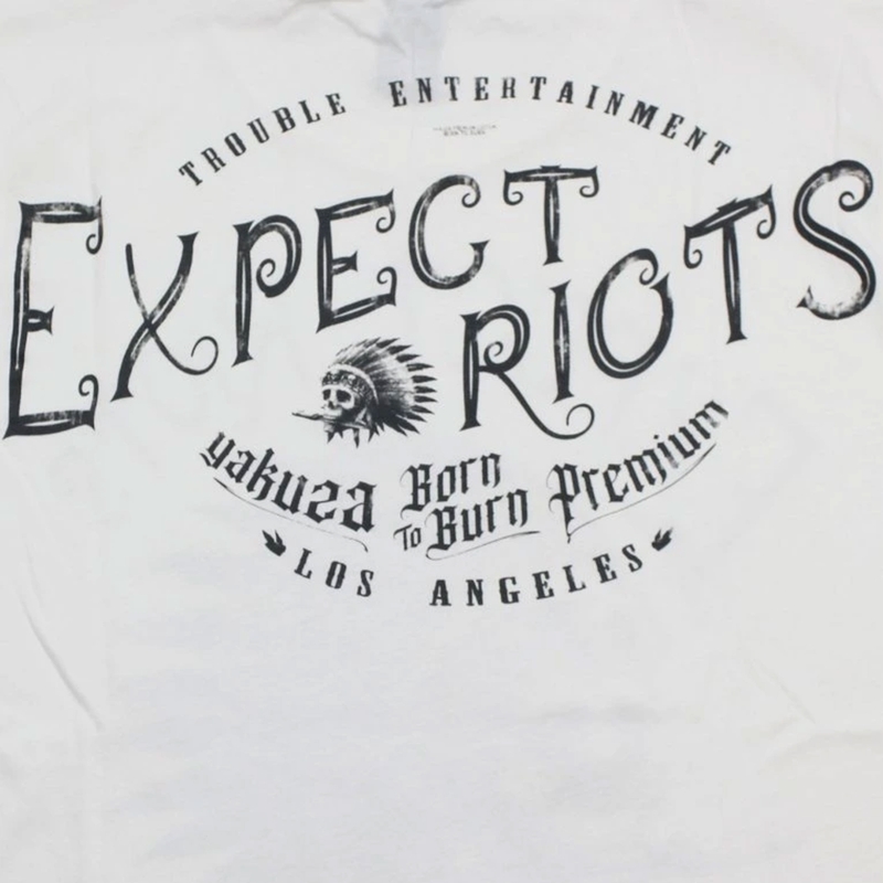 Tricou Yakuza Premium Expect Riots - Los Angeles alb