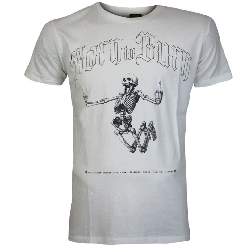 Tricou Yakuza Premium Born to Burn - Los Angeles alb