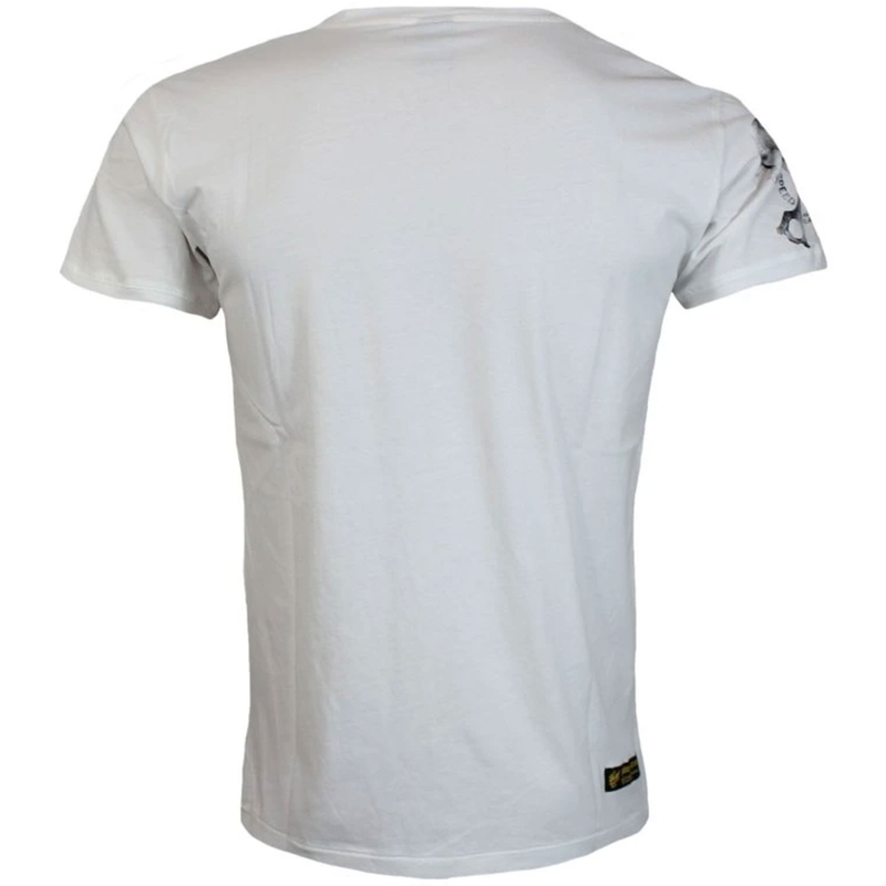 Tricou Yakuza Premium Rude and Rough Born to Burn - Los Angeles alb