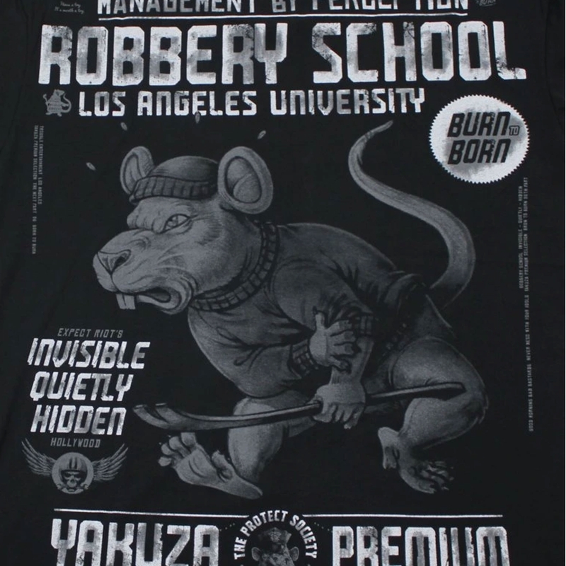 Tricou Yakuza Premium Robbery School - Los Angeles negru