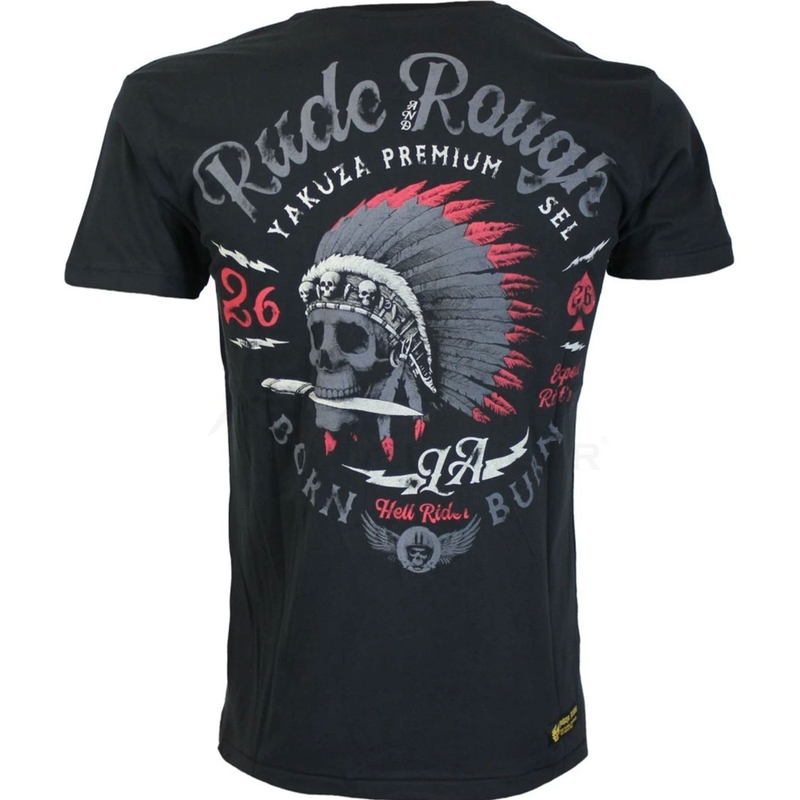 Tricou Yakuza Premium Rude and Rough - Los Angeles negru