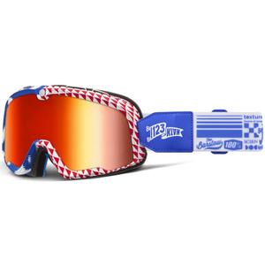 Ochelari de motocross 100% Barstow Artist cu lentilă roșie