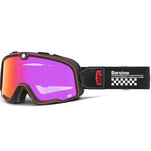 Ochelari de motocross 100% Barstow Erban cu plexiglas roșu