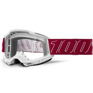 Ochelari de motocross 100% Accuri 2 Redline cu plexiglas transparent