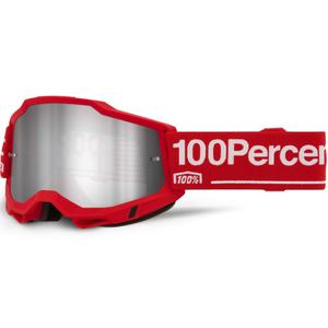 Ochelari de motocross Wolg 100% Accuri 2 cu plexiglas argintiu