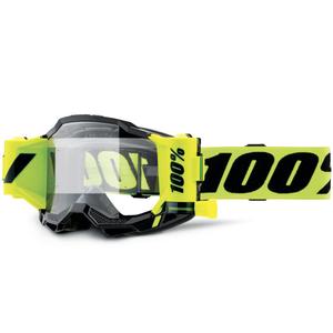 Ochelari motocross 100% Accuri 2 Forecast galben fluo cu plexiglas transparent