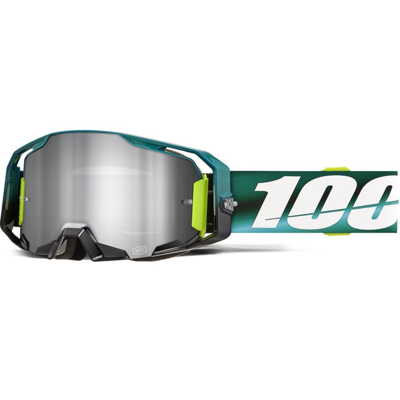 Ochelari de motocross 100% ARmatic Polarity cu plexiglas argintiu