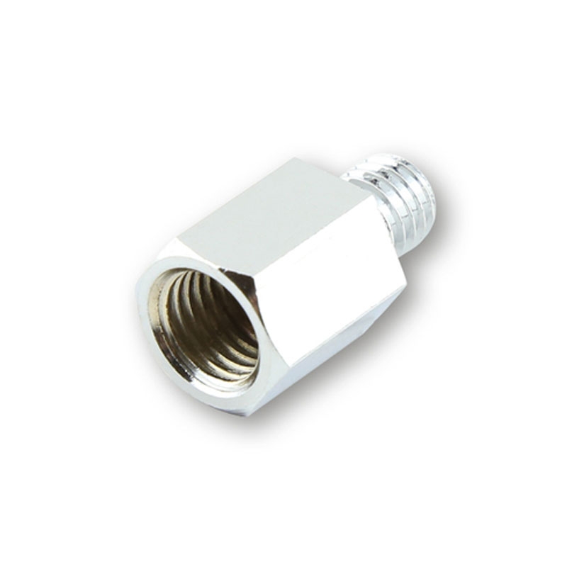 Adaptor pentru oglinda Highsider Smart de la filet pe dreapta M10 la filet pe dreapta M8 cromat