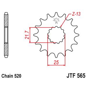 Pinion fata JT JTF 565-14 14T, 520