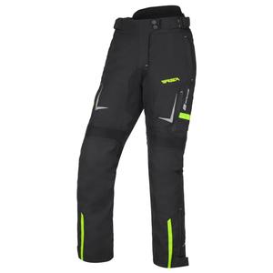 Pantaloni scurți de motocicletă RSA EXO 2 pentru femei, negru-galben fluo