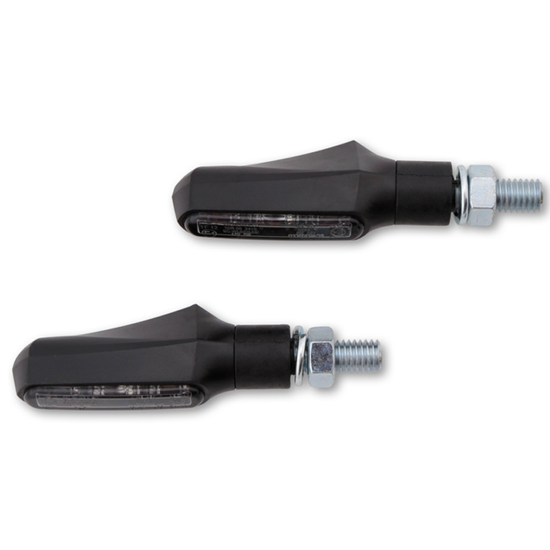 Semnalizatoare motocicletă Highsider Smart Shorty Fin 2 în 1 negre