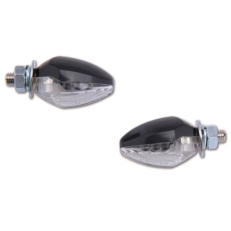 Semnalizatoare LED pentru motocicletă Highsider Smart Drop, negre