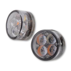Semnalizatoare pentru motociclete Highsider Smart Module Sixteen LED 2 în 1 gri fumuriu