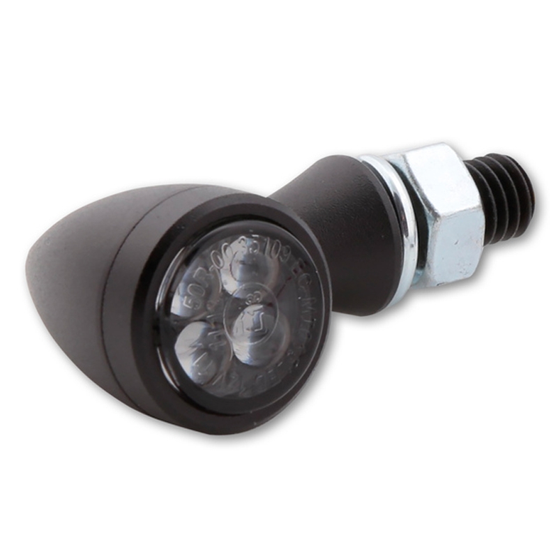 Semnalizatoare pentru motociclete Highsider Smart Sixteen Bullet LED gri fumuriu