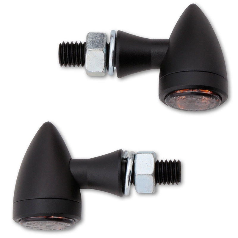 Semnalizatoare pentru motociclete Highsider Smart Sixteen Bullet LED gri fumuriu