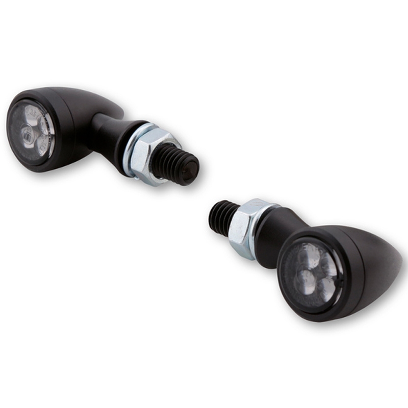 Semnalizatoare pentru motociclete Highsider Smart Sixteen Bullet LED gri fumuriu