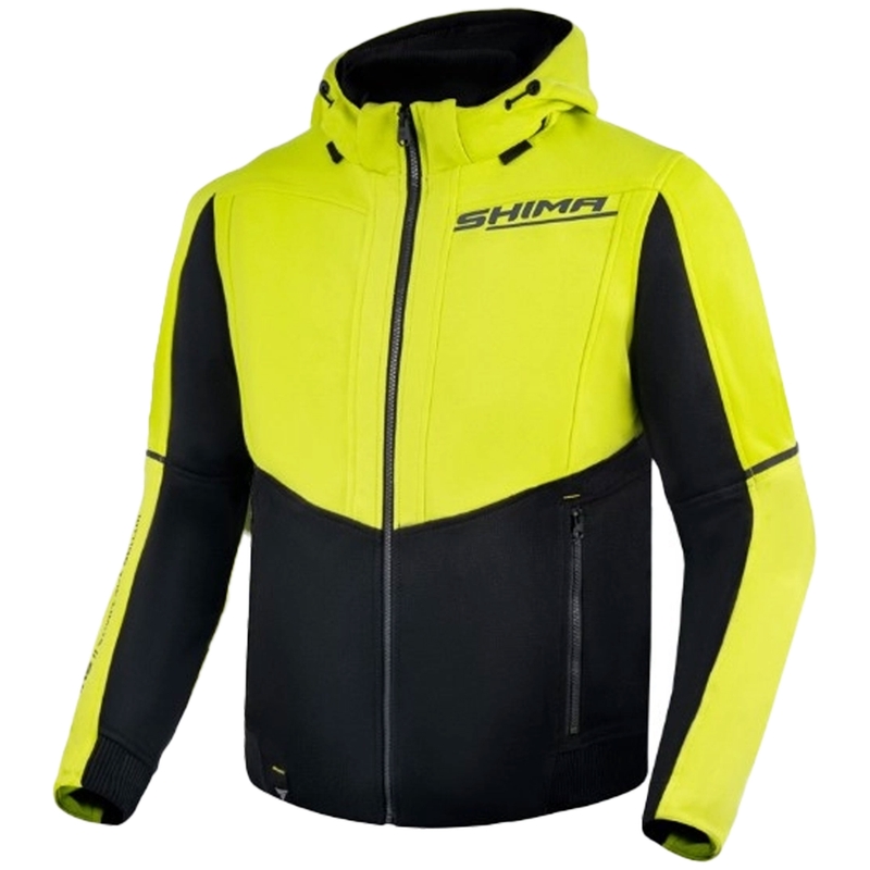 Hanorac motociclist Shima Daybreaker negru-galben fluo