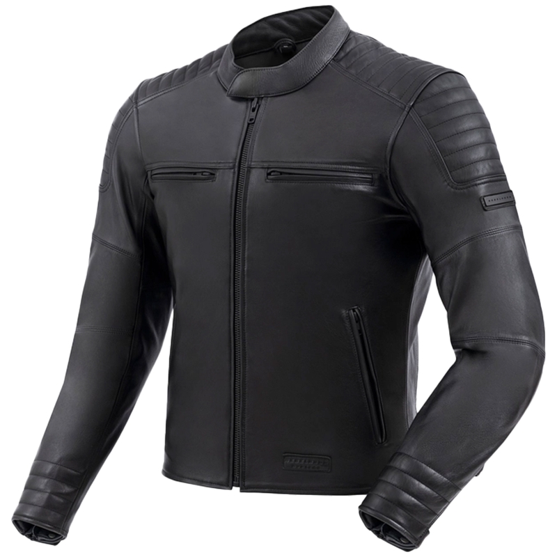Geacă de piele pentru motocicletă Rebelhorn Hunter II neagră