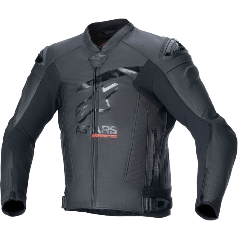 Geacă din piele moto Alpinestars GP plus R 4 Airflow negru-negru