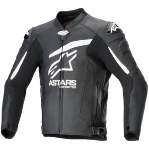 Geacă din piele moto Alpinestars GP plus R 4 Airflow negru-alb
