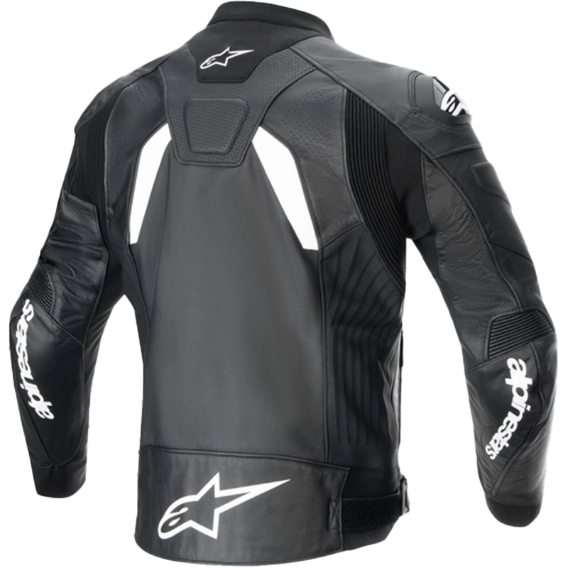 Geacă din piele moto Alpinestars GP plus R 4 Airflow negru-alb