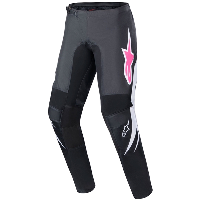 Pantaloni motocross damă Alpinestars Stella Fluid alb-negru