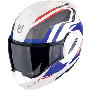 Casca de motociclete rabatabila Scorpion EXO-TECH EVO FURIO alb-rosu-albastru