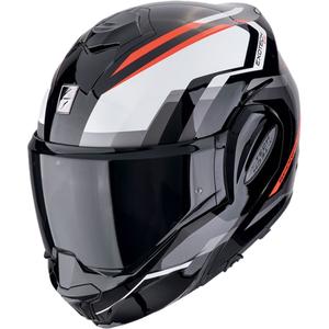 Casca de motociclete rabatabila Scorpion EXO-TECH EVO FURIO negru-rosu