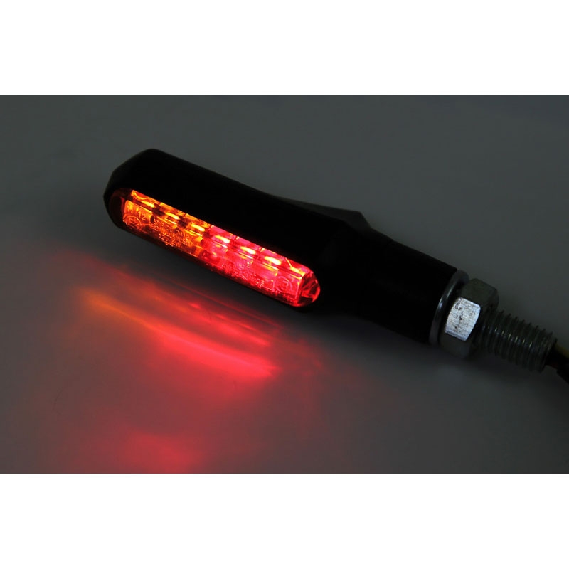 Semnalizatoare motocicletă Highsider Smart Shorty Fin 3 în 1 negre