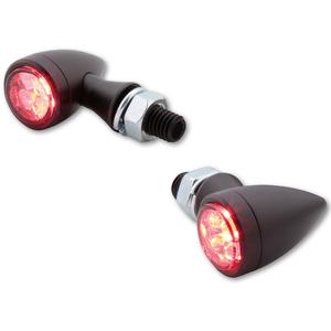 Semnalizatoare pentru motocicletă Highsider Smart Sixteen Bullet LED 3 în 1 gri fumuriu