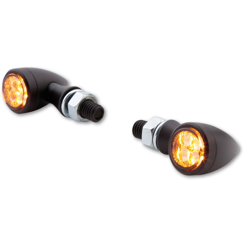 Semnalizatoare pentru motocicletă Highsider Smart Sixteen Bullet LED 3 în 1 gri fumuriu