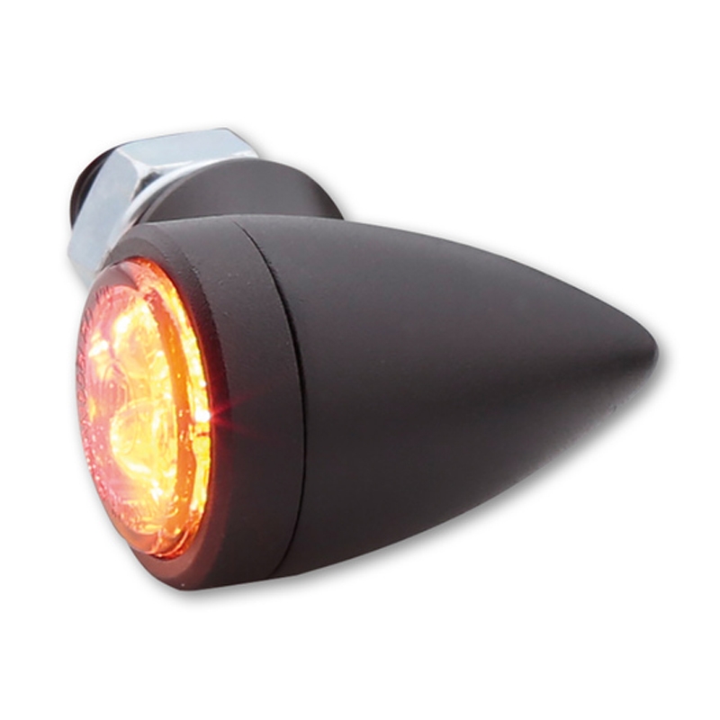 Semnalizatoare pentru motocicletă Highsider Smart Sixteen Bullet LED 3 în 1 gri fumuriu