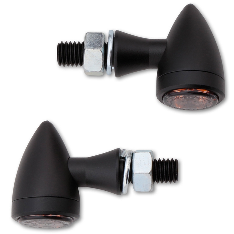 Semnalizatoare pentru motocicletă Highsider Smart Sixteen Bullet LED 3 în 1 gri fumuriu
