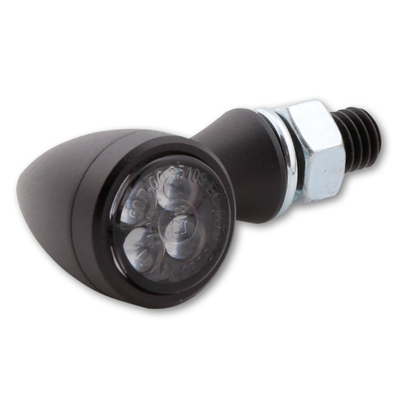 Semnalizatoare pentru motocicletă Highsider Smart Sixteen Bullet LED 3 în 1 gri fumuriu