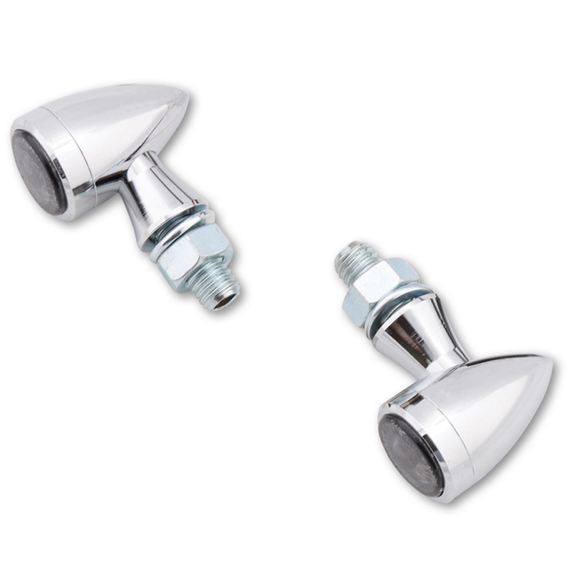 Semnalizatoare motocicletă Highsider Smart Sixteen Bullet LED 3 în 1 cromate