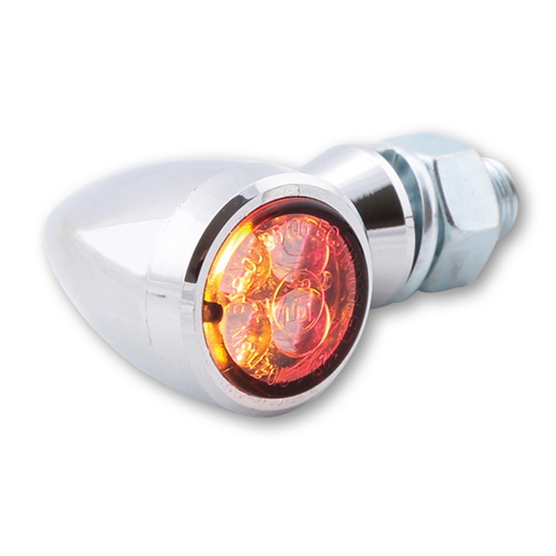 Semnalizatoare motocicletă Highsider Smart Sixteen Bullet LED 3 în 1 cromate