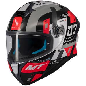 Cască integrală pentru motocicletă MT Targo S SERGIO GARCIA negru-gri-roșu