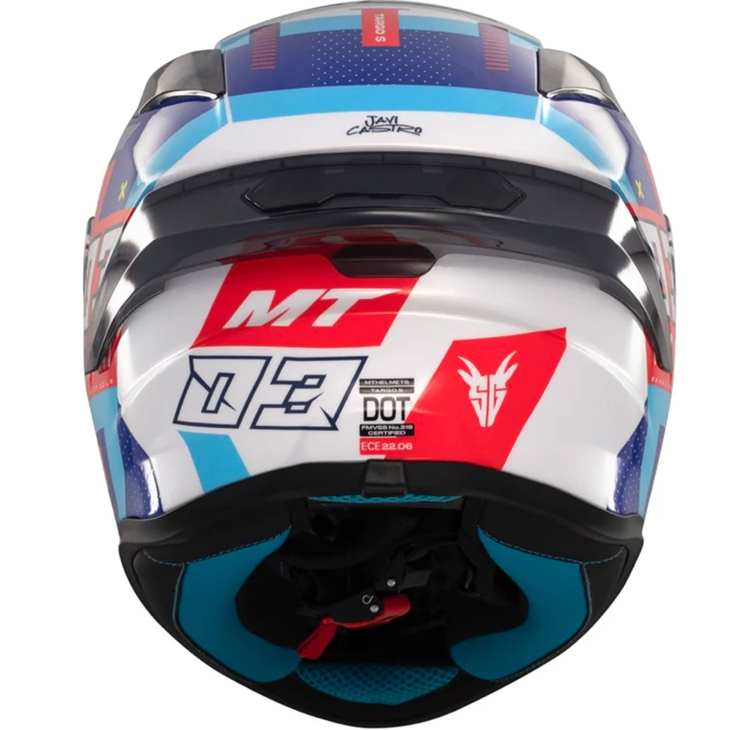 MT Targo S cască integrală de motocicletă SERGIO GARCIA albastru-roșu-alb